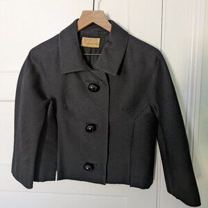 Vintage G. Fox Hartford Matlin Women's Jacket 1960s Black Large